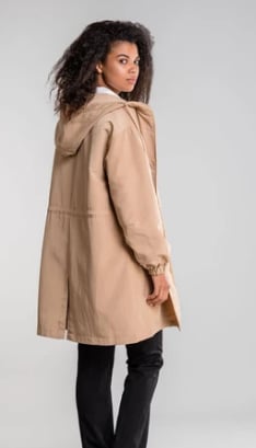 Oversized water-repellent windbreaker rain jacket with hood